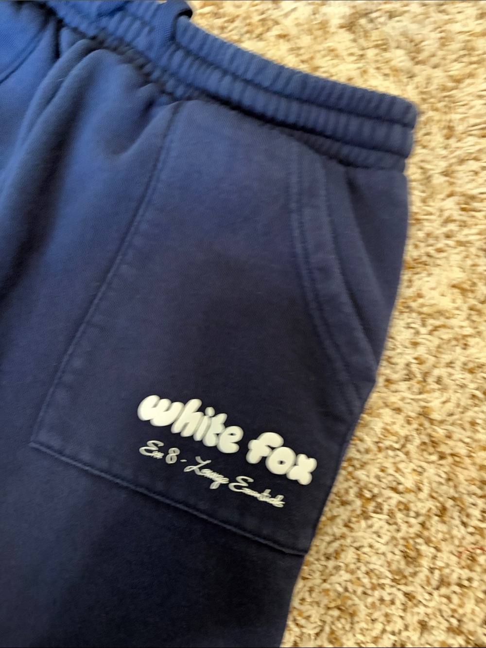 White Fox Navy Era 8 Jogger Sweatpants Sz XS - Picture 3 of 5